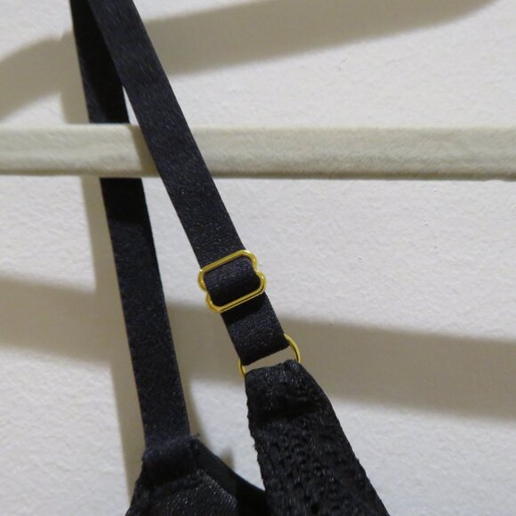 PEPPER Lace Lift Up Bra in Black Minimalist Comfort - Women's Size 38AA - Picture 11 of 12